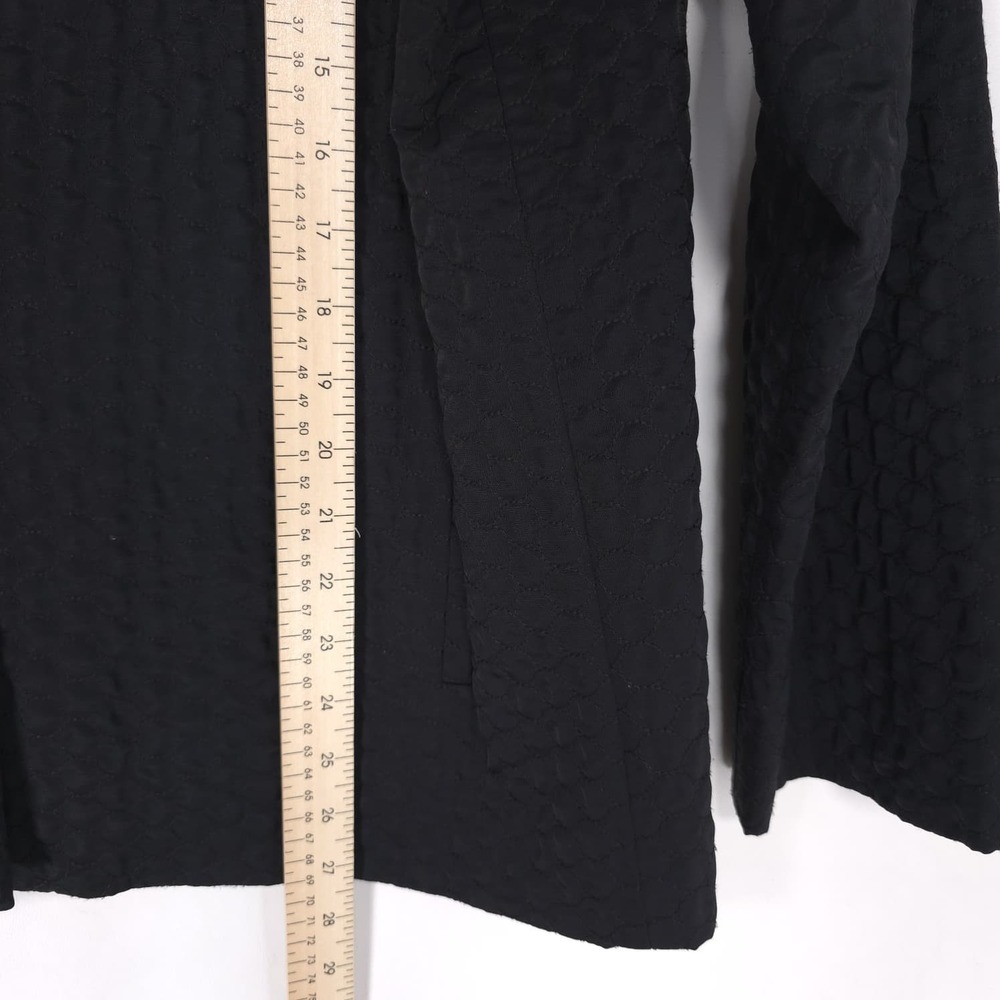 EILEEN FISHER Women's Jacket Coat MEDIUM Black Button Front ITALIAN FABRIC - Picture 5 of 10